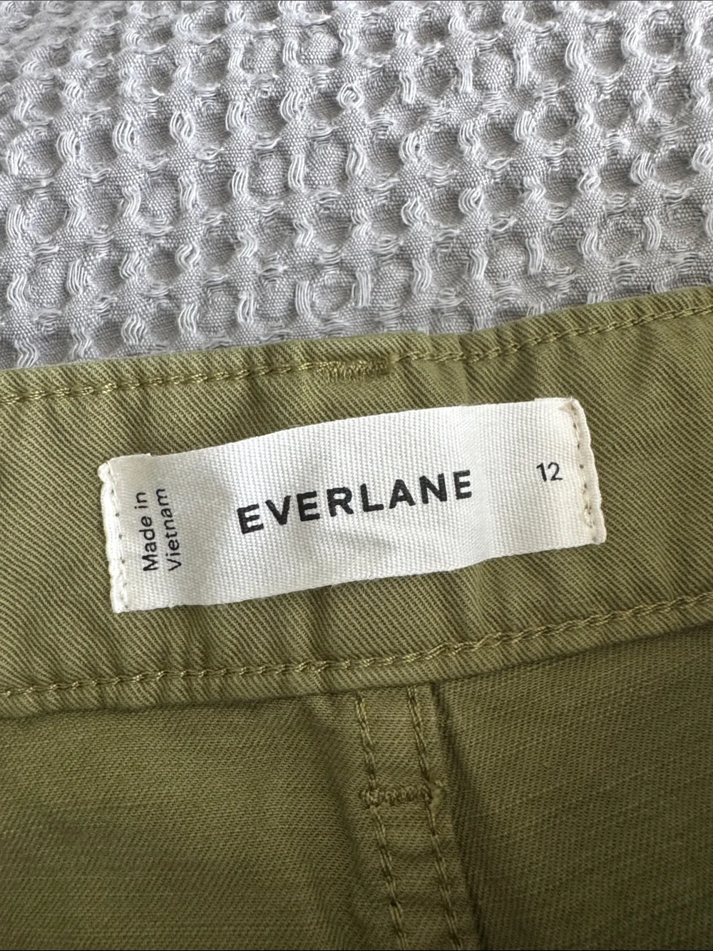 NWT! Everlane SEAMED WIDE-LEG PANT Cotton/Linen Blend Olive Green Utility Pants